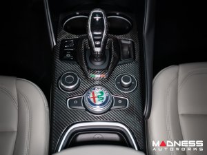 Alfa Romeo Giulia Shift Console Trim - Carbon Fiber - '20+ models - Feroce Carbon